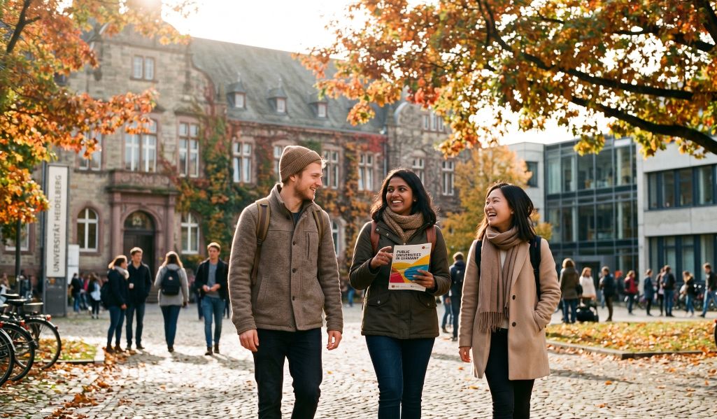 Students enjoying their college life in the campus of Technical University of Munich (TUM).