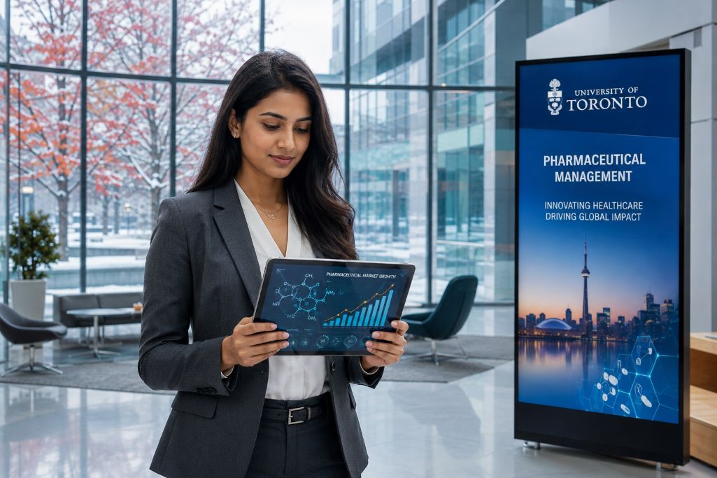 Student pursuing her MBA in pharmaceutical management from University of Toronto in Canada