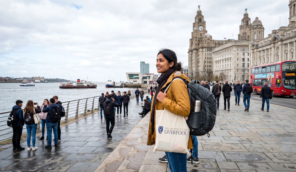 Indian Student enjoying her masters degree in Liverpool.