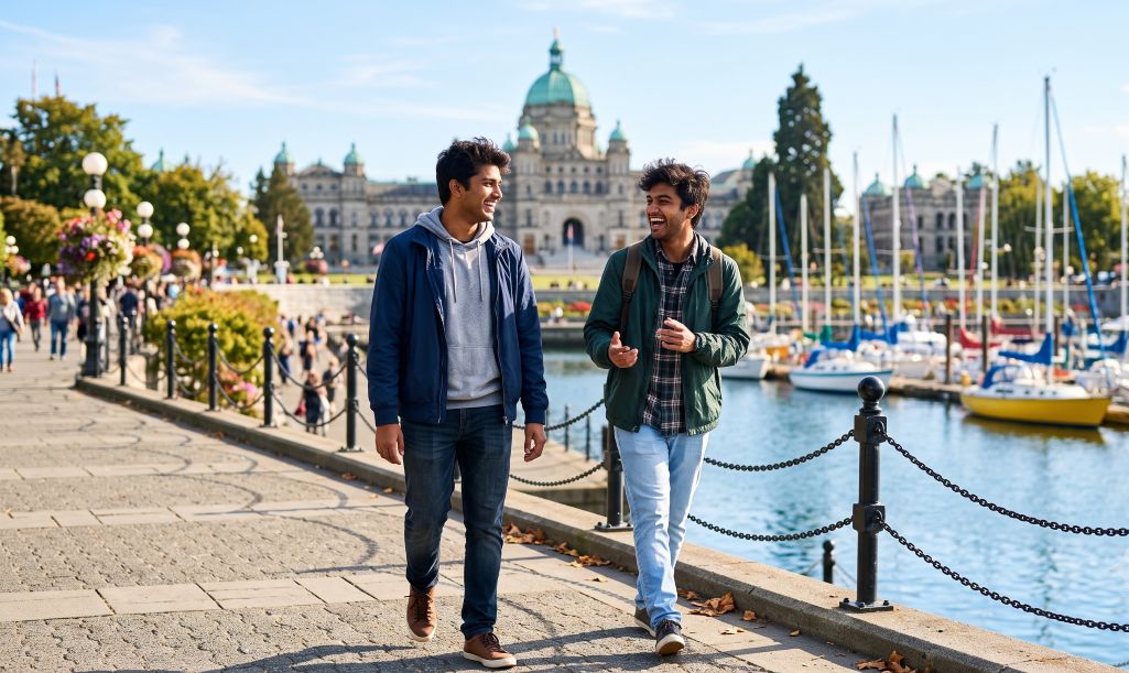 Students pursuing their academic journey in Victoria, British Columbia