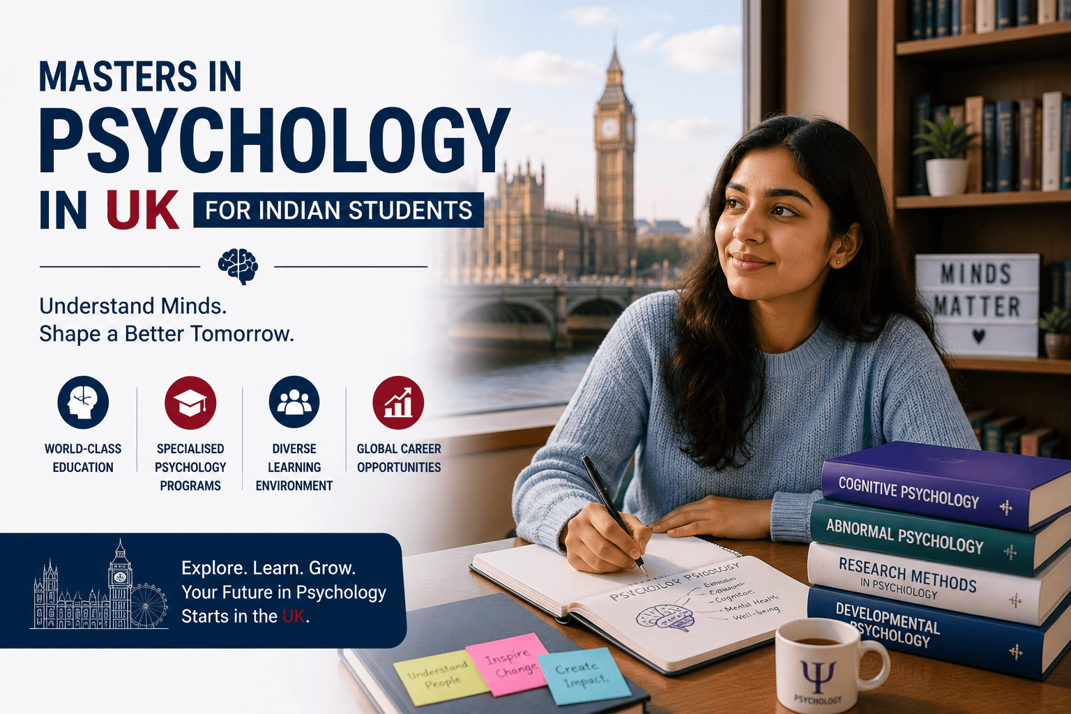Masters in Psychology in UK for Indian Students