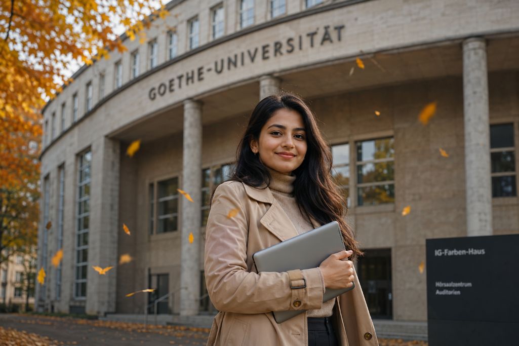Student pursuing her masters in Frankfurt