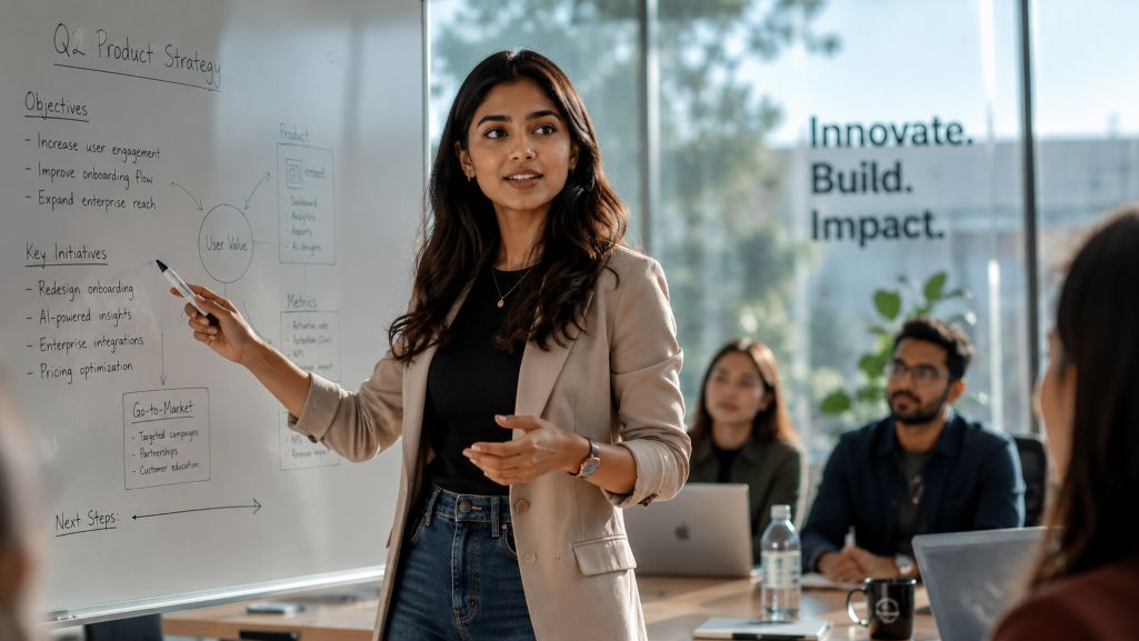 Students pursuing her dream job in USA after her MBA