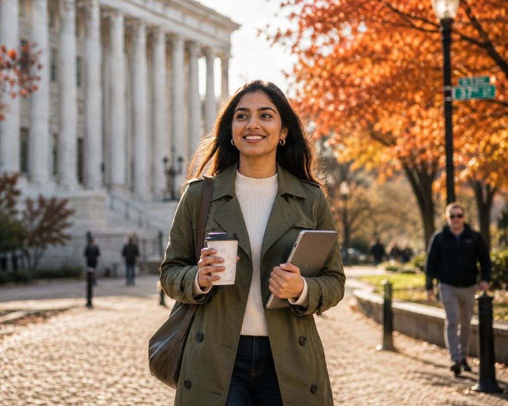 Student pursuing her academic journey in Washington DC