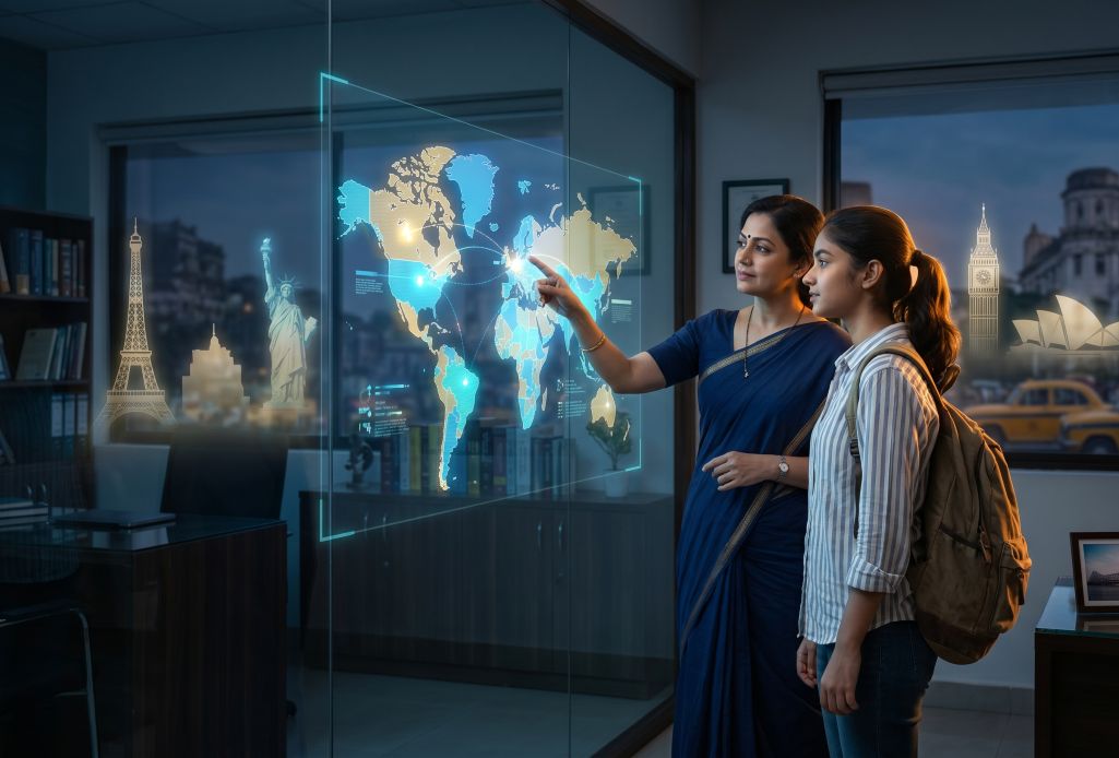 Study Abroad Consultant Kolkata helping a student to plan her academic journey abroad