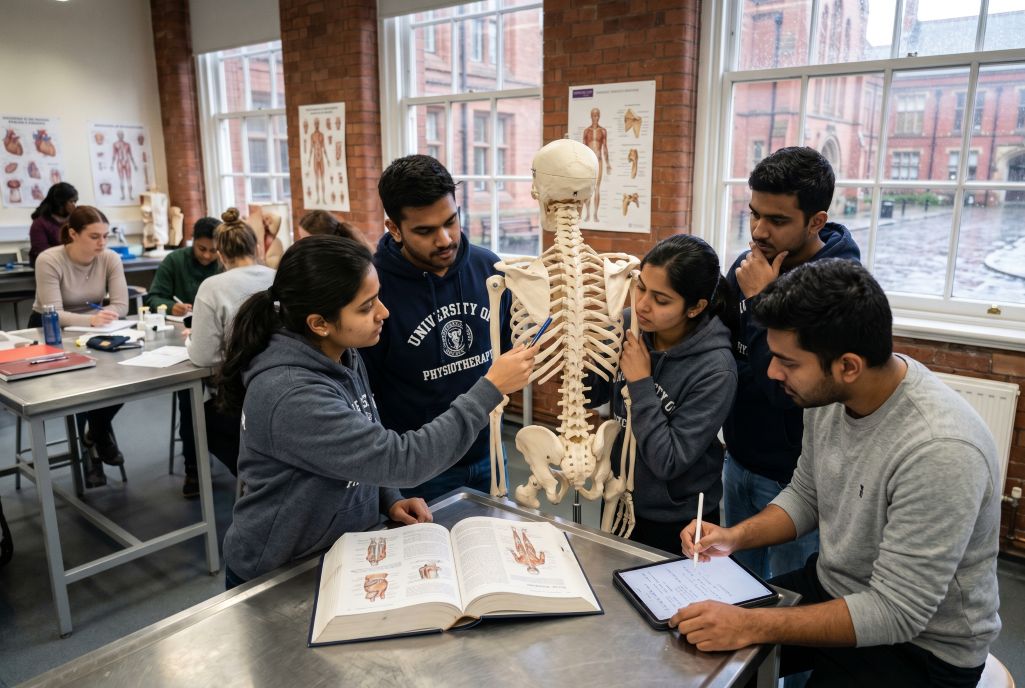Students gaining the practical knowledge of physiotherapy.