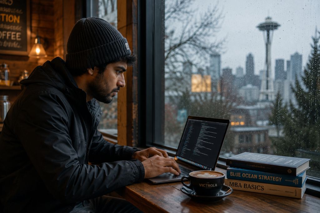 Student pursuing his MBA in Seattle