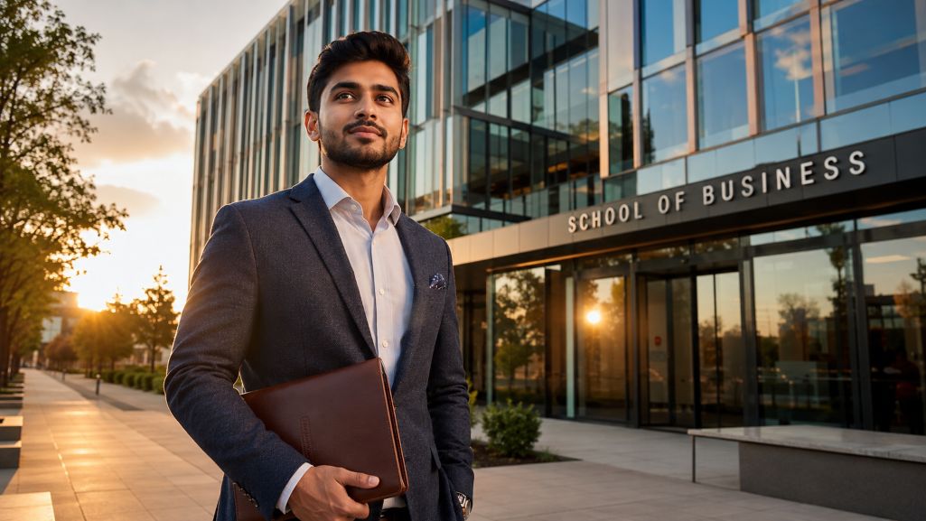 Student pursuing his MBA in USA