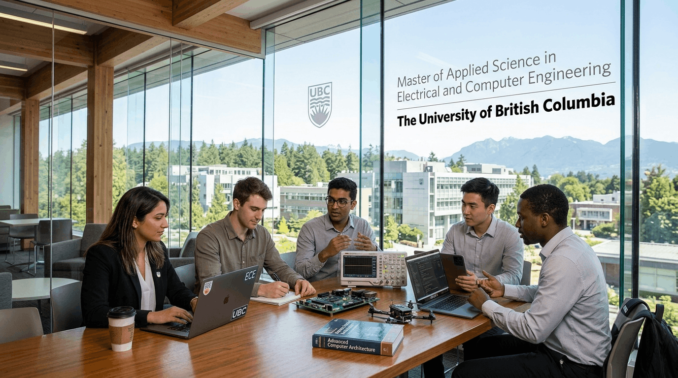Master of Applied Science in Electrical and Computer Engineering at the University of British Columbia