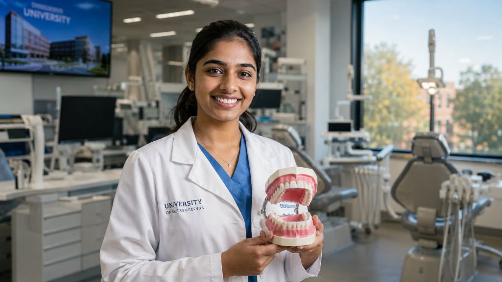 Student pursuing her dream by studying for Masters in Dentistry in USA