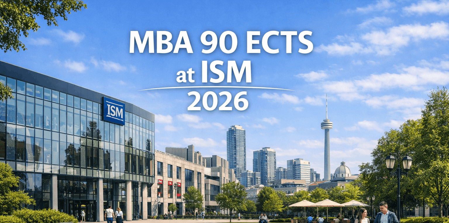 Study MBA 90 ECTS at ISM 2026