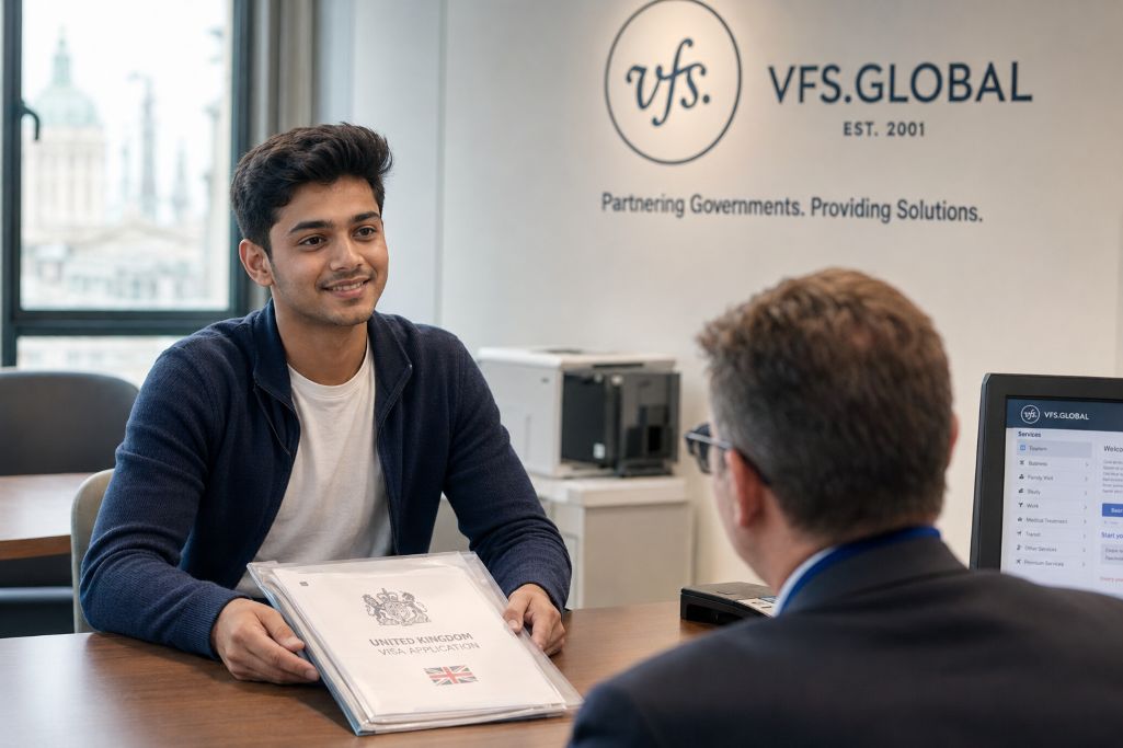 Student answering in his interview while applying for Visa in UK Embassy